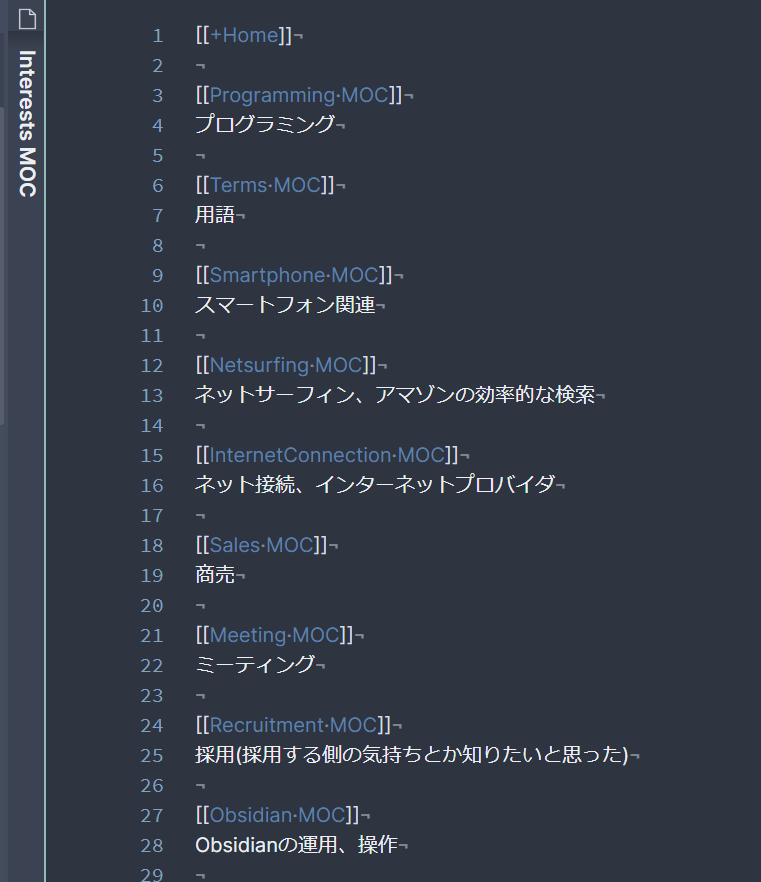 interests moc example