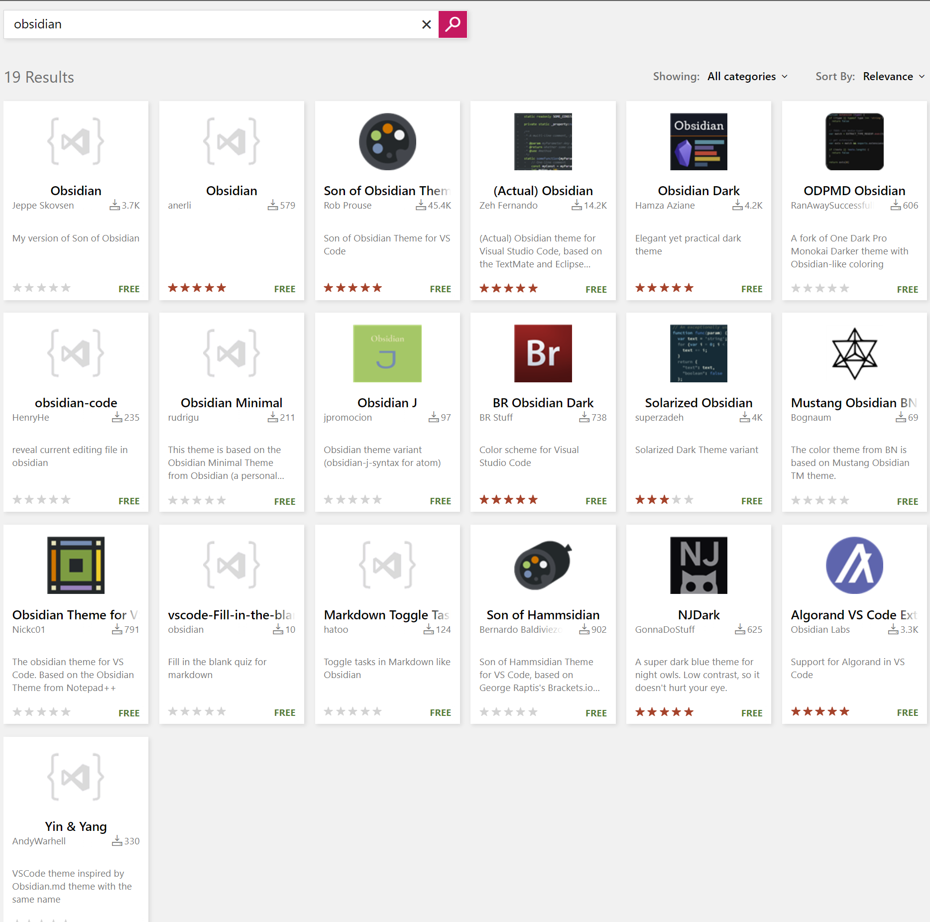 search-obsidian-in-vscode-market-place